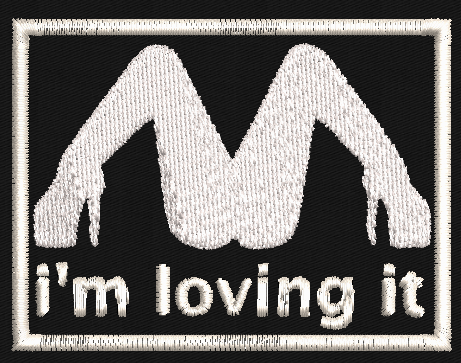 I'm Loving It Morale Patch Embroidery Stripper High Heels
